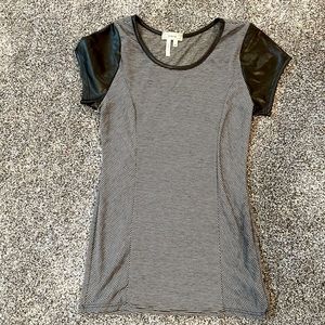 Kiera Faux leather T-shirt